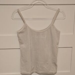 FUBU Women's Velour Off-White Camisole Top Hip Hop 90s Y2K Vintage